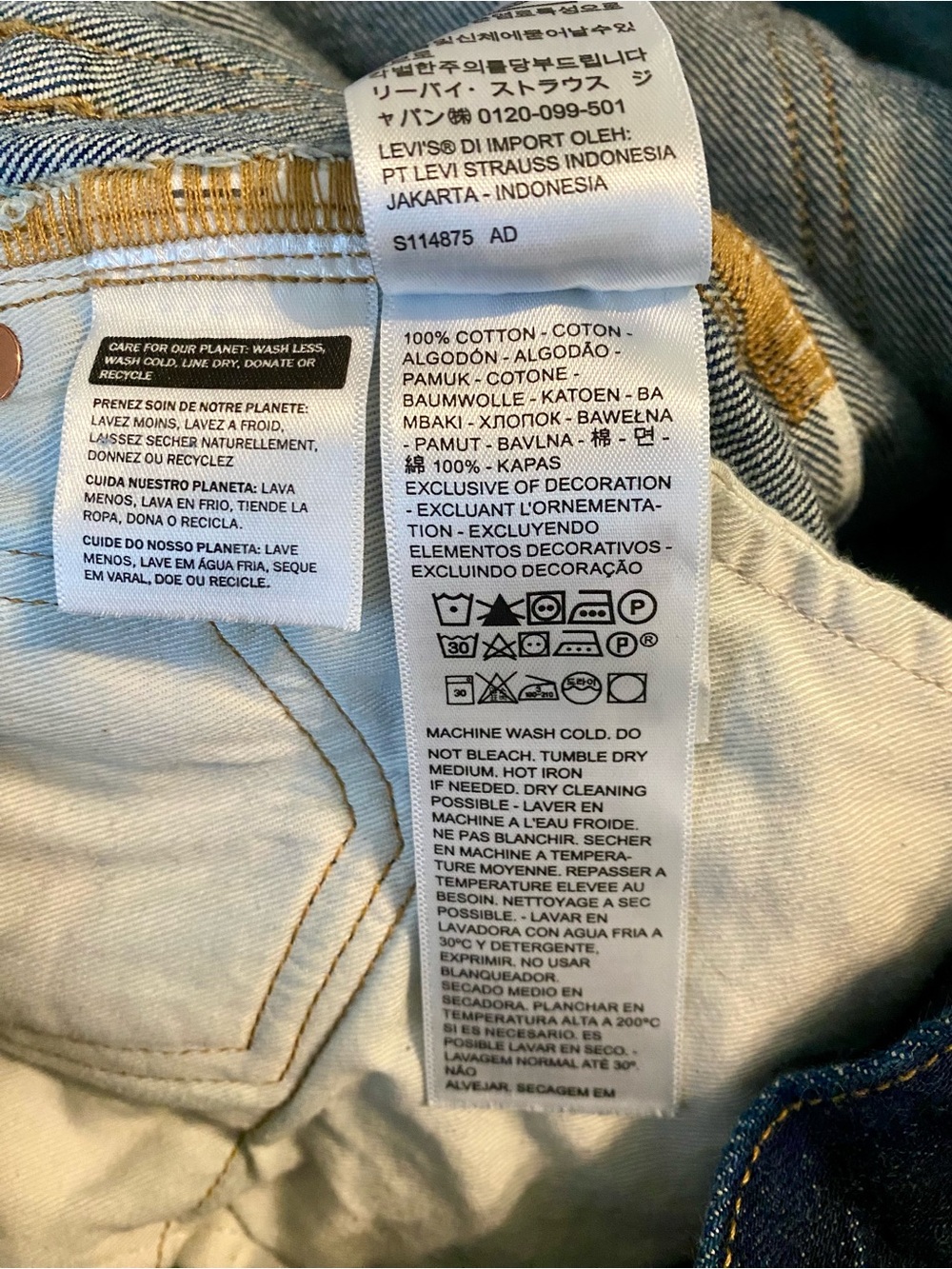 Levi’s Blue Tab Column Jeans Japanese Selvedge High Rise W29 L27 - Picture 13 of 14